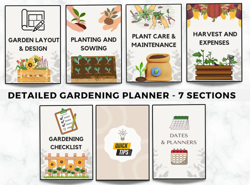 Garden Planner & Journal – Plant Care Tracker, Checklist & Gardening Organizer (Printable Binder)