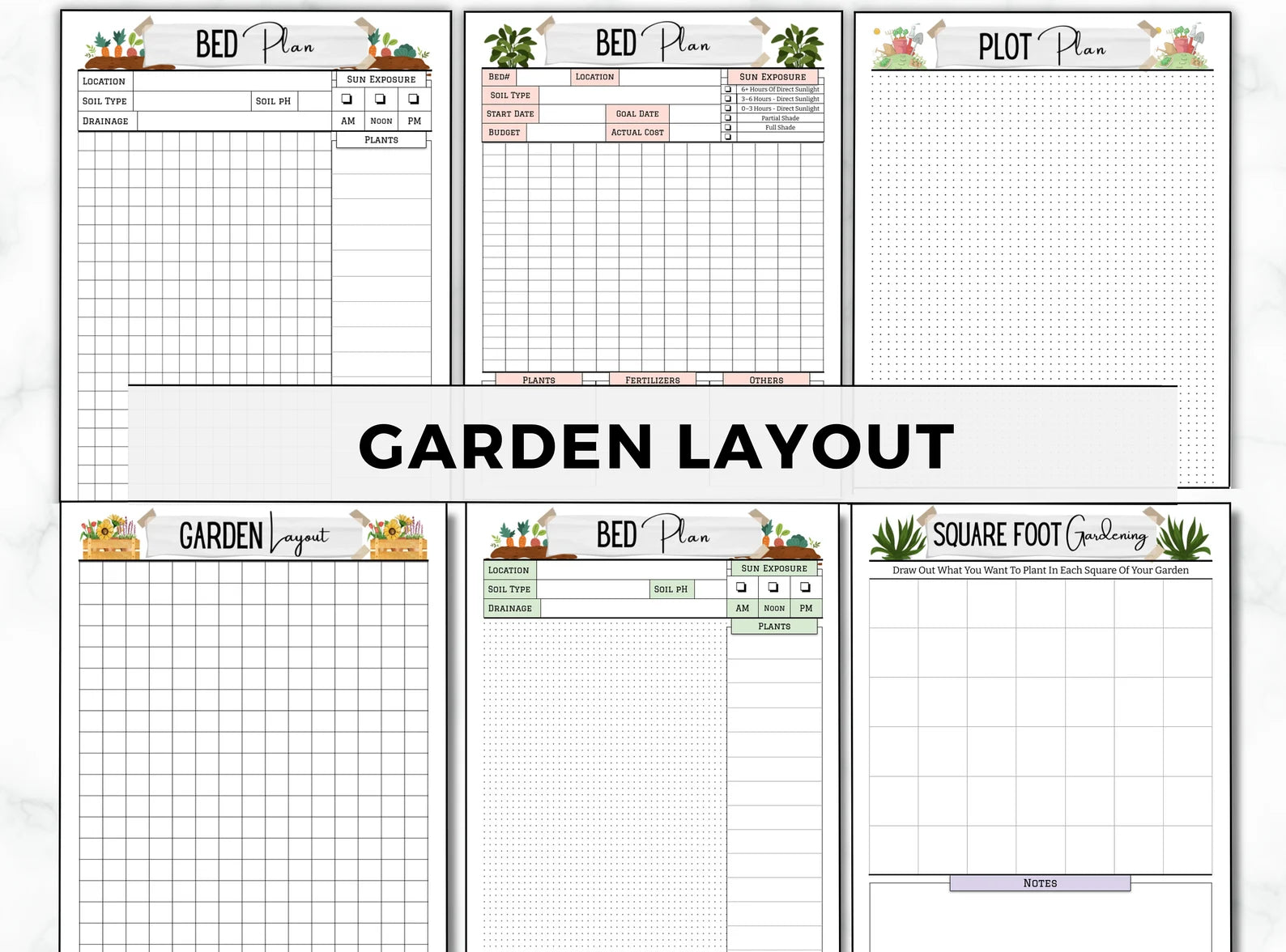 Garden Planner & Journal – Plant Care Tracker, Checklist & Gardening Organizer (Printable Binder)