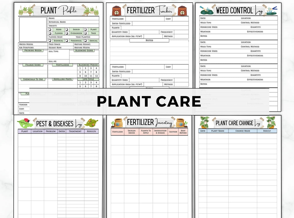Garden Planner & Journal – Plant Care Tracker, Checklist & Gardening Organizer (Printable Binder)