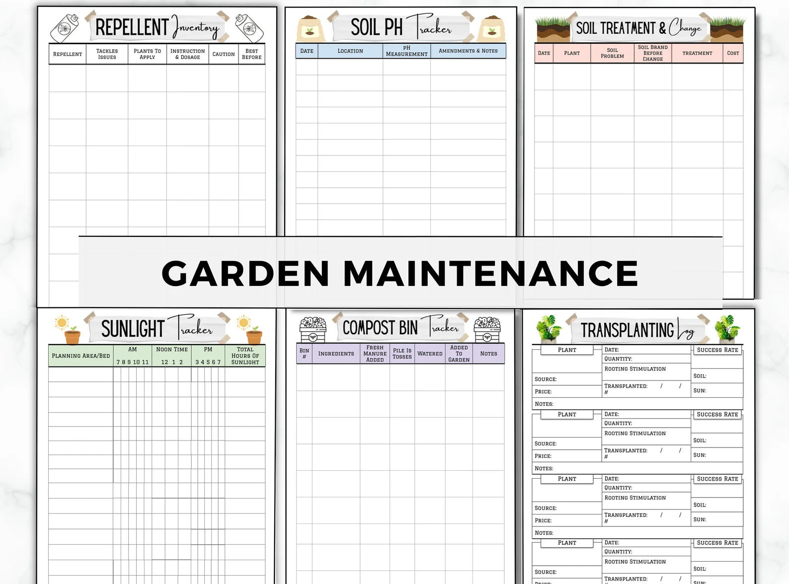 Garden Planner & Journal – Plant Care Tracker, Checklist & Gardening Organizer (Printable Binder)