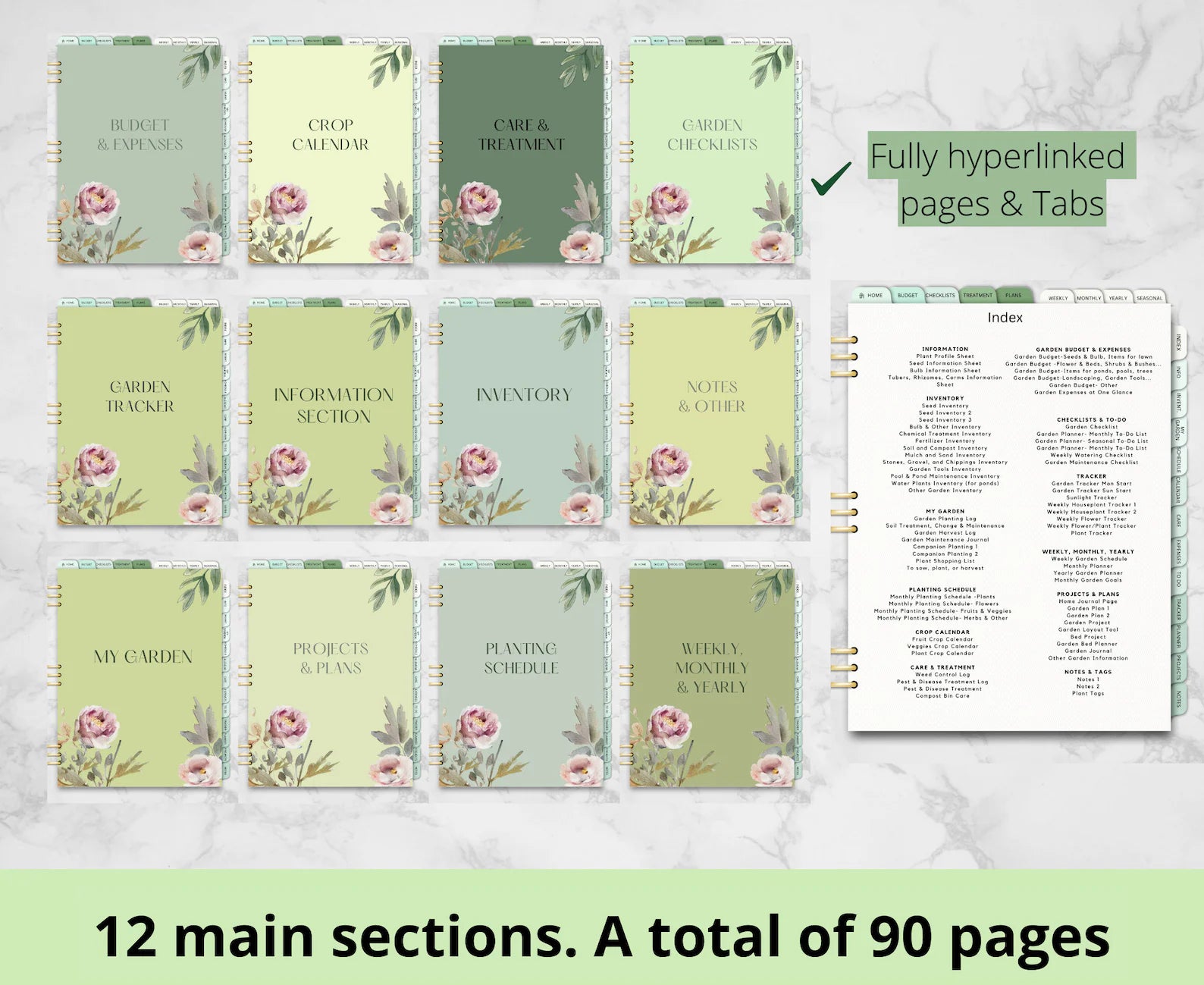 Garden Planner – Hyperlinked Gardening Journal & Organizer